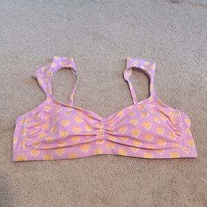 NWT Stoney Clover x Target Pink and Yellow Heart Patterned Bikini